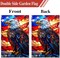 4th of July Patriotic Garden Flag for Outside 12×18 Inch Double Sided Memorial Day Independence Day Garden Flags with American Eagle Glass Style